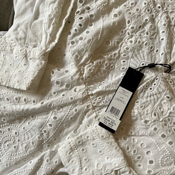 BCBGMAZAZRIA Cotton Eyelet Mini Dress - Picture 7 of 8